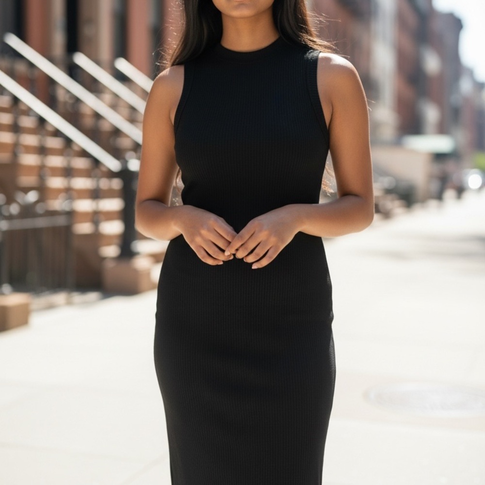 Rue 21 Black Bodycon Dress – Women’s Small, Sleeveless Stretch Mini